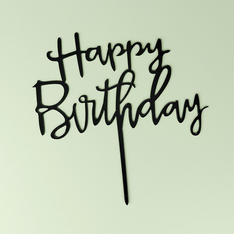 Acrylic Happy Birthday cake toppers Festival Party Decoration Dad and Mom's Birthday