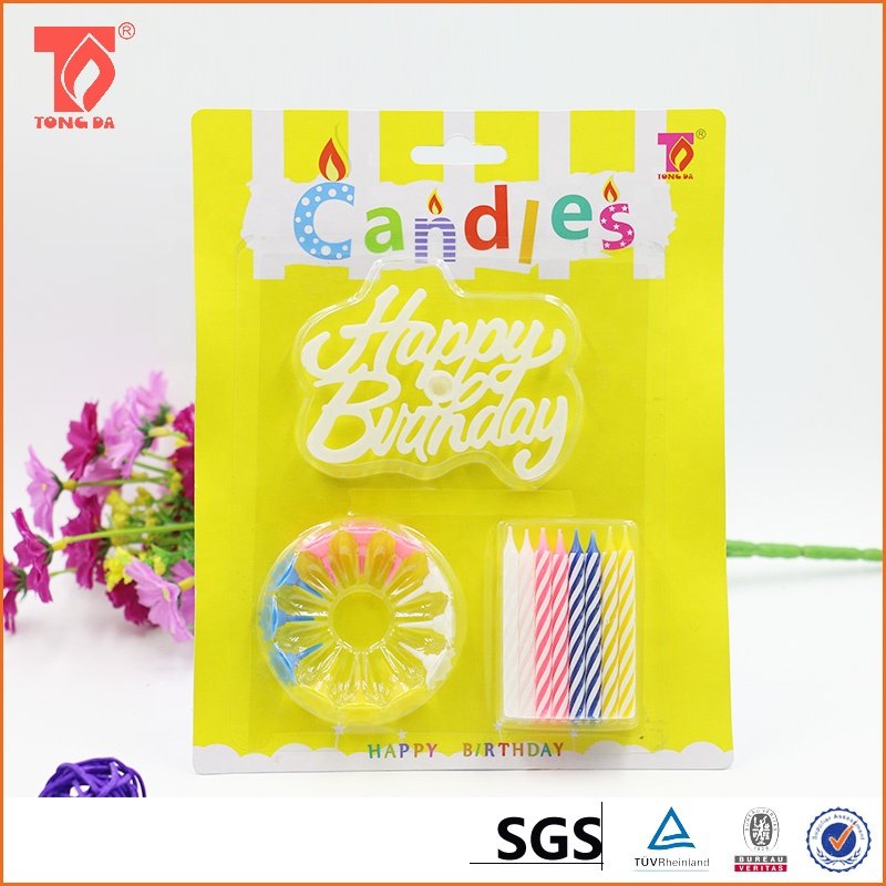24PCS Package Colorful Rainbow Birthday Spiral Wax Candles