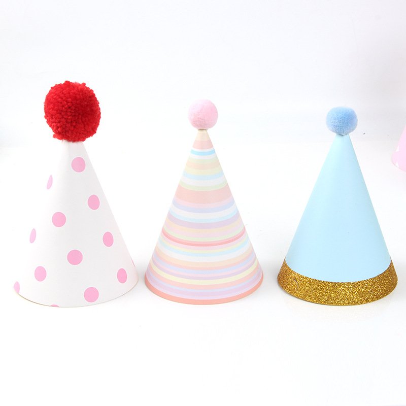 happy birthday cap Hot Sale stamp paper happy birthday cake cap party hats birthday party decoration