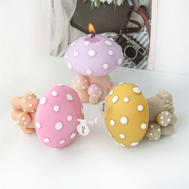 YS Mushroom Family Silicone Candle Molds Gypsum Ornaments Home Decorations Casting Mould DIY Soy Aromatherapy Candle Making
