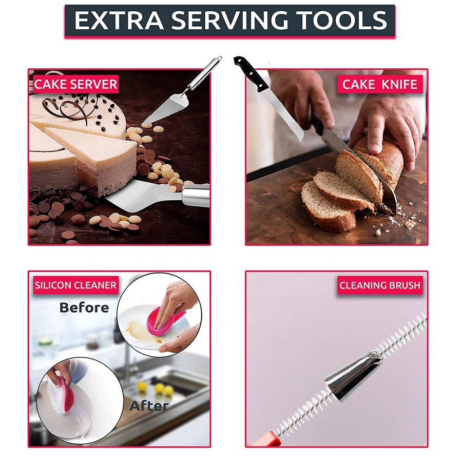 WINKITCHEN frosting tools accessories fondant cutters baking tools cake decorating supplies baking pastry cake tools set