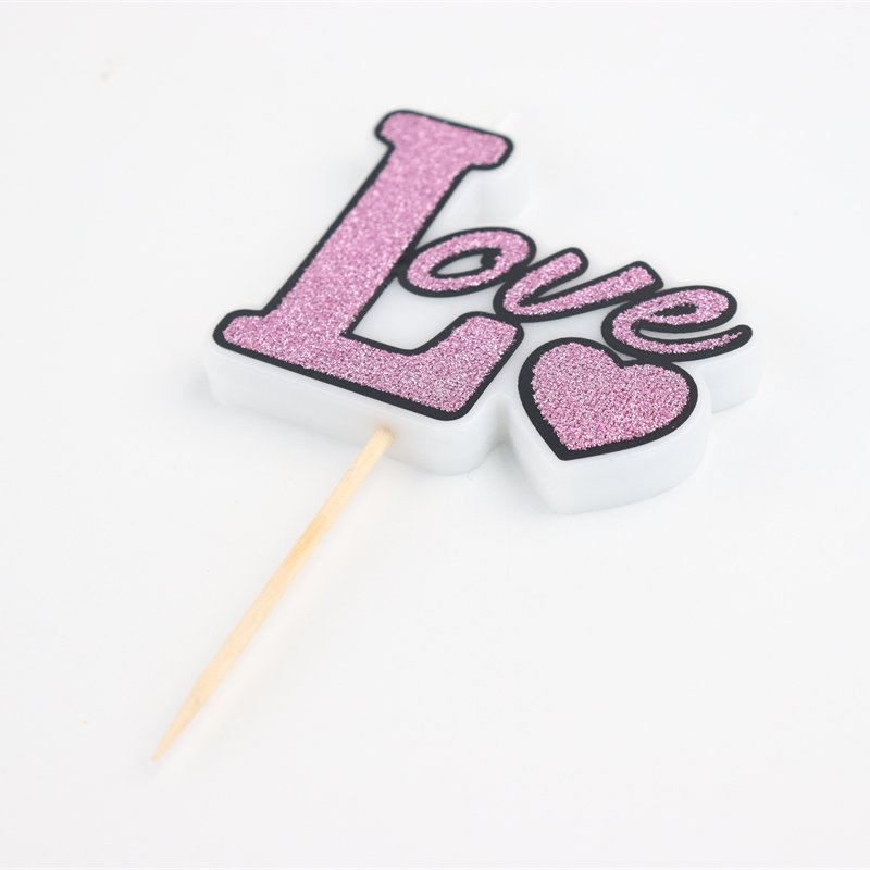 Custom Love Fancy Candles Happy Birthday Candles for Cake Decorating Supplies