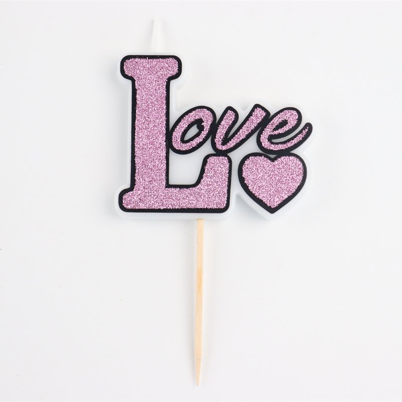 Custom Love Fancy Candles Happy Birthday Candles for Cake Decorating Supplies