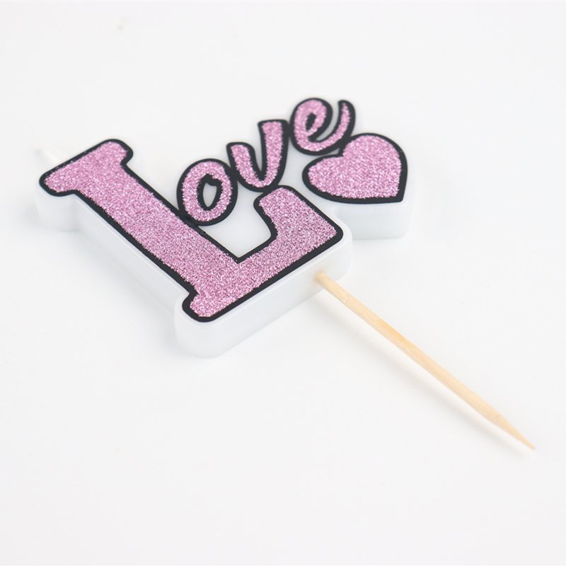 Custom Love Fancy Candles Happy Birthday Candles for Cake Decorating Supplies