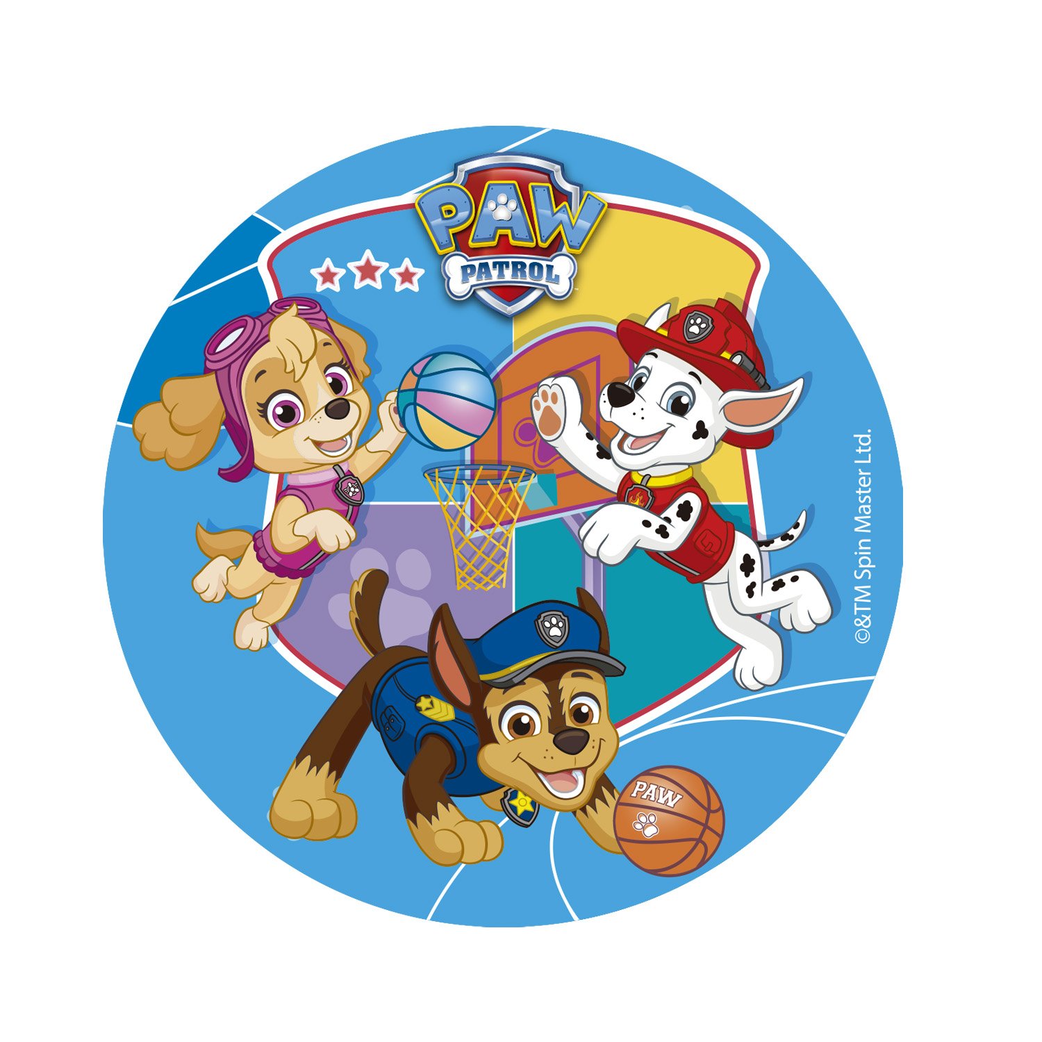 Dekora Brand Box Of 10 Edible Discs For Decorating Cakes With For Paw Patrol Design Dia 15.5cm