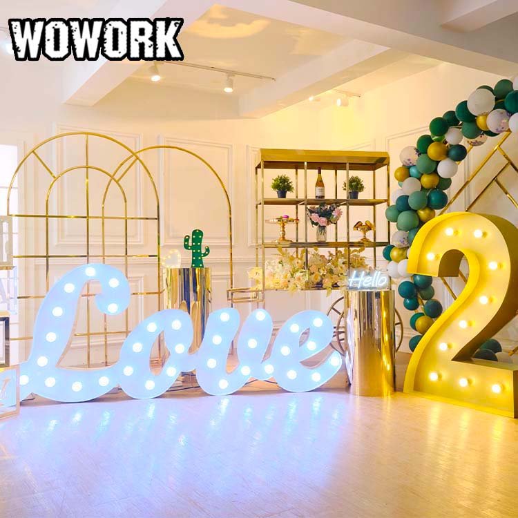 2024 WOWORK gold cylinder cake plinth table stands for birthday party prop decoration supplies