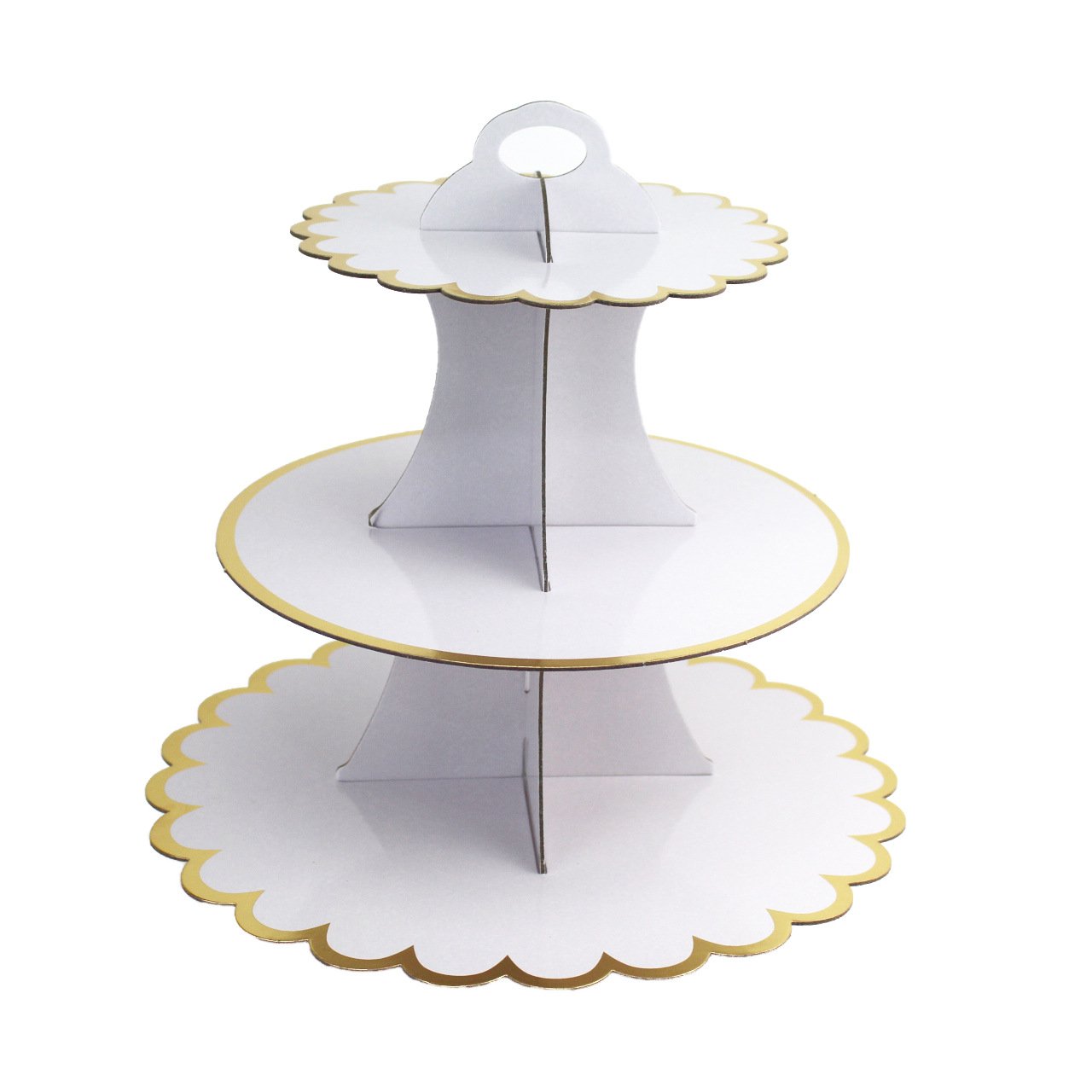 Wholesale Cardboard Cake Stand 3 Tier Paper Dessert Round Cupcake Holder Tower Disposable Pastry for Birthday Afternoon Tea