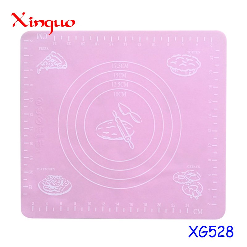 xg1234 26*29 easy-clean table mat kitchen supplies custom silicone baking mat cake decorating