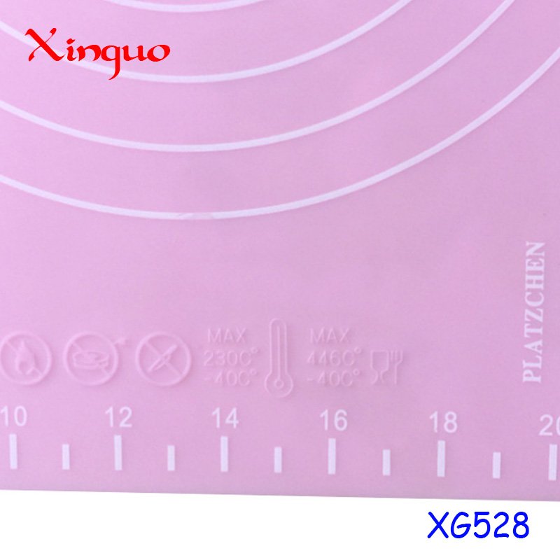 xg1234 26*29 easy-clean table mat kitchen supplies custom silicone baking mat cake decorating