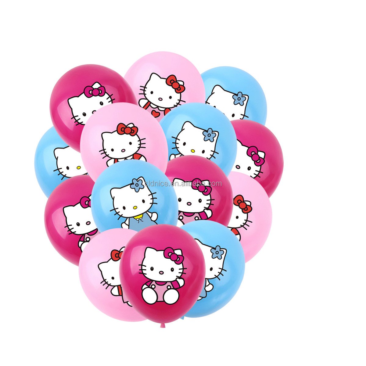 Nice Hello Kitty Girls Birthday Party Disposable Tableware Cake Topper Balloon Kids Favors Kt Balloon Party Decor Supplies