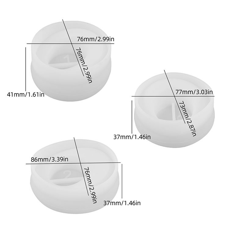 YS Irregular Candlestick Silicone Mold DIY Epoxy Resin Gypsum Cement Concrete Candle Holder Mold Home Decor Crafts Casting Mould