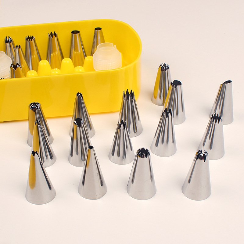 27-Pcs set Piping Tips Cake Decorating Supplies DIY Baking Tools Set for Cupcake Cookies Ice cream Birthday Party Tools Nozzle