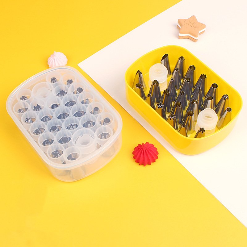 27-Pcs set Piping Tips Cake Decorating Supplies DIY Baking Tools Set for Cupcake Cookies Ice cream Birthday Party Tools Nozzle