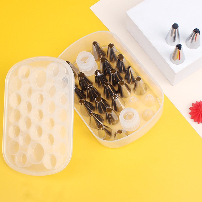 27-Pcs set Piping Tips Cake Decorating Supplies DIY Baking Tools Set for Cupcake Cookies Ice cream Birthday Party Tools Nozzle