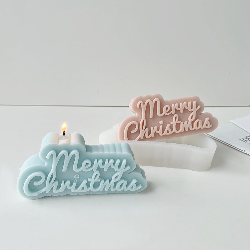 English letter silicone mold scented candle decoration DIY baking fondant supplies