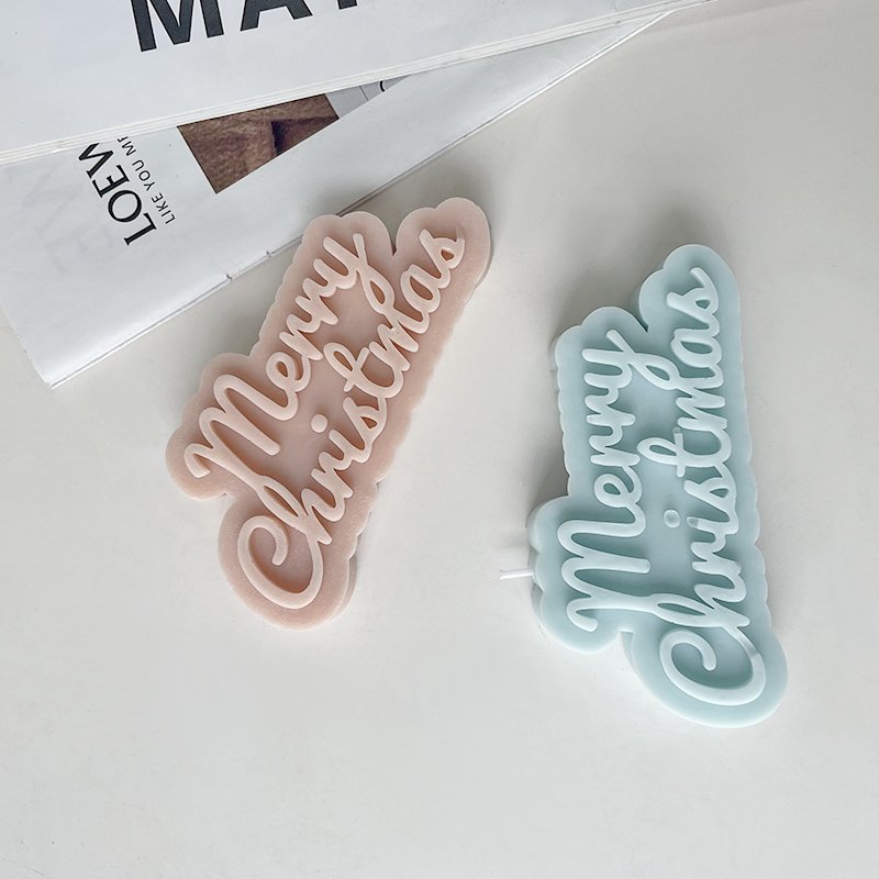 English letter silicone mold scented candle decoration DIY baking fondant supplies