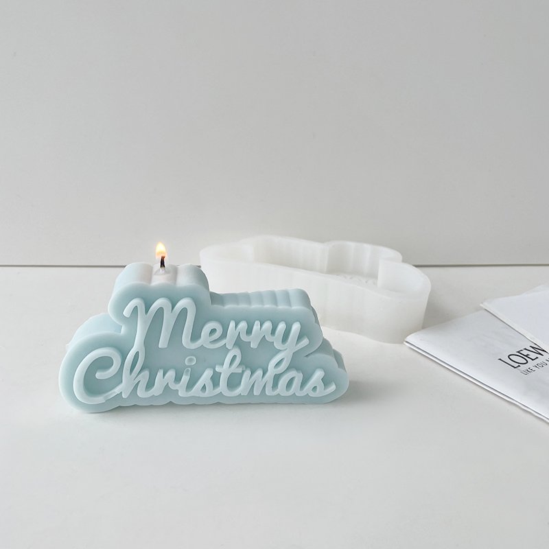 English letter silicone mold scented candle decoration DIY baking fondant supplies