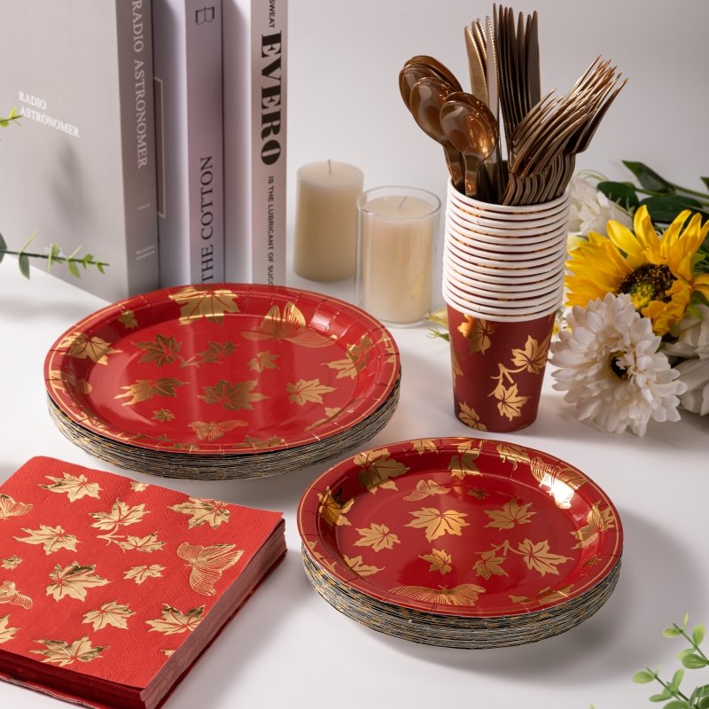 Newest Eco- friendly Disposable paper plate Decoration Cutlery Disposable Paper Plate Cake Dish Cutlery paper Tray