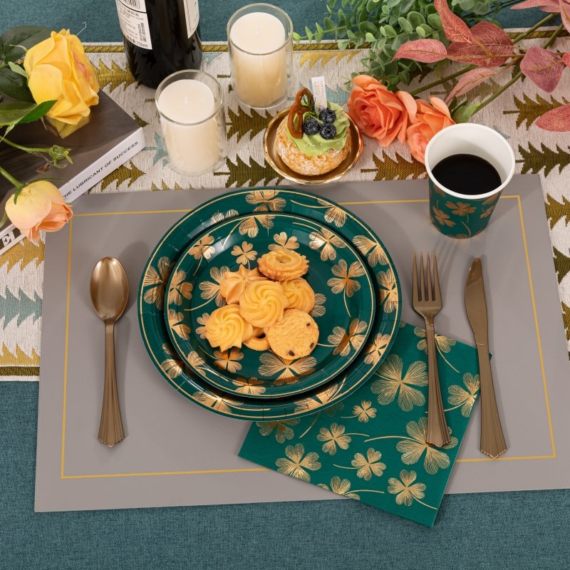 Newest Eco- friendly Disposable paper plate Decoration Cutlery Disposable Paper Plate Cake Dish Cutlery paper Tray