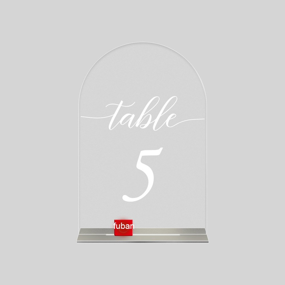 New Custom Transparent Frosted Acrylic Wedding Decorations-DIY Table Number Plate and Arch Seat Plate for Banquets