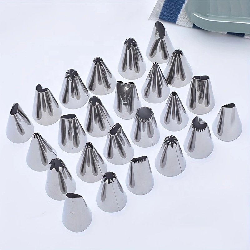 Wanlihao 24pcs set stainless steel cake nozzles icing piping tips baking cake tools