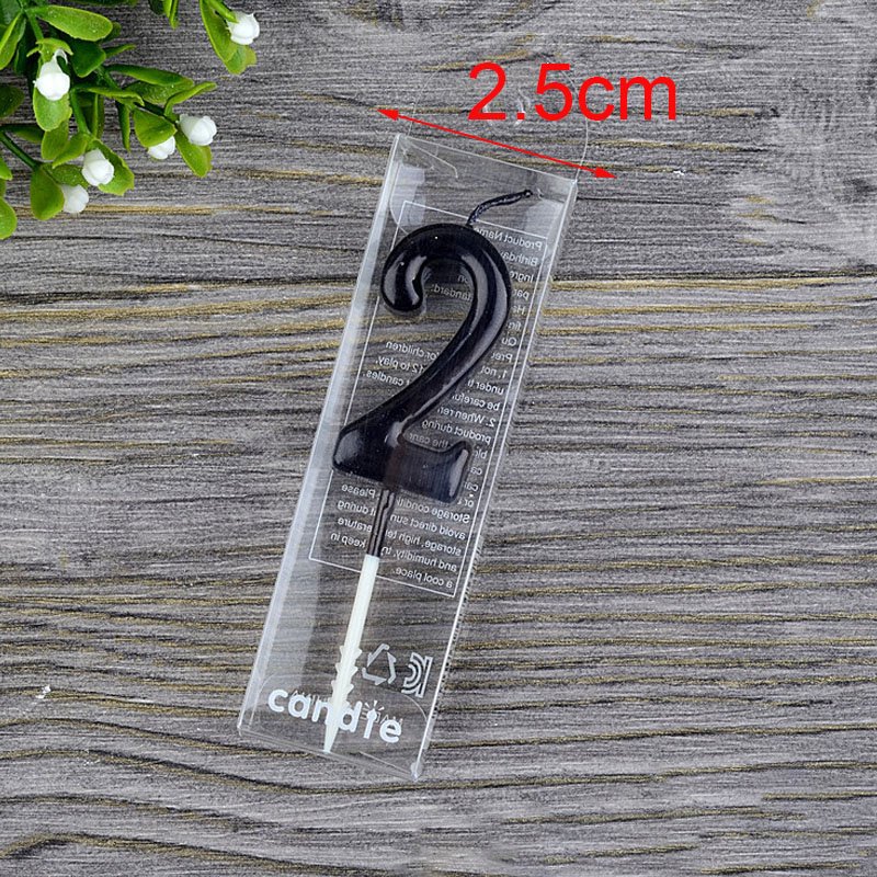 Happy Birthday Festive Party Supplies-Black Red Number 0-9 Smokeless Cake Candles Paraffin Wax Birthday Party Cake Home
