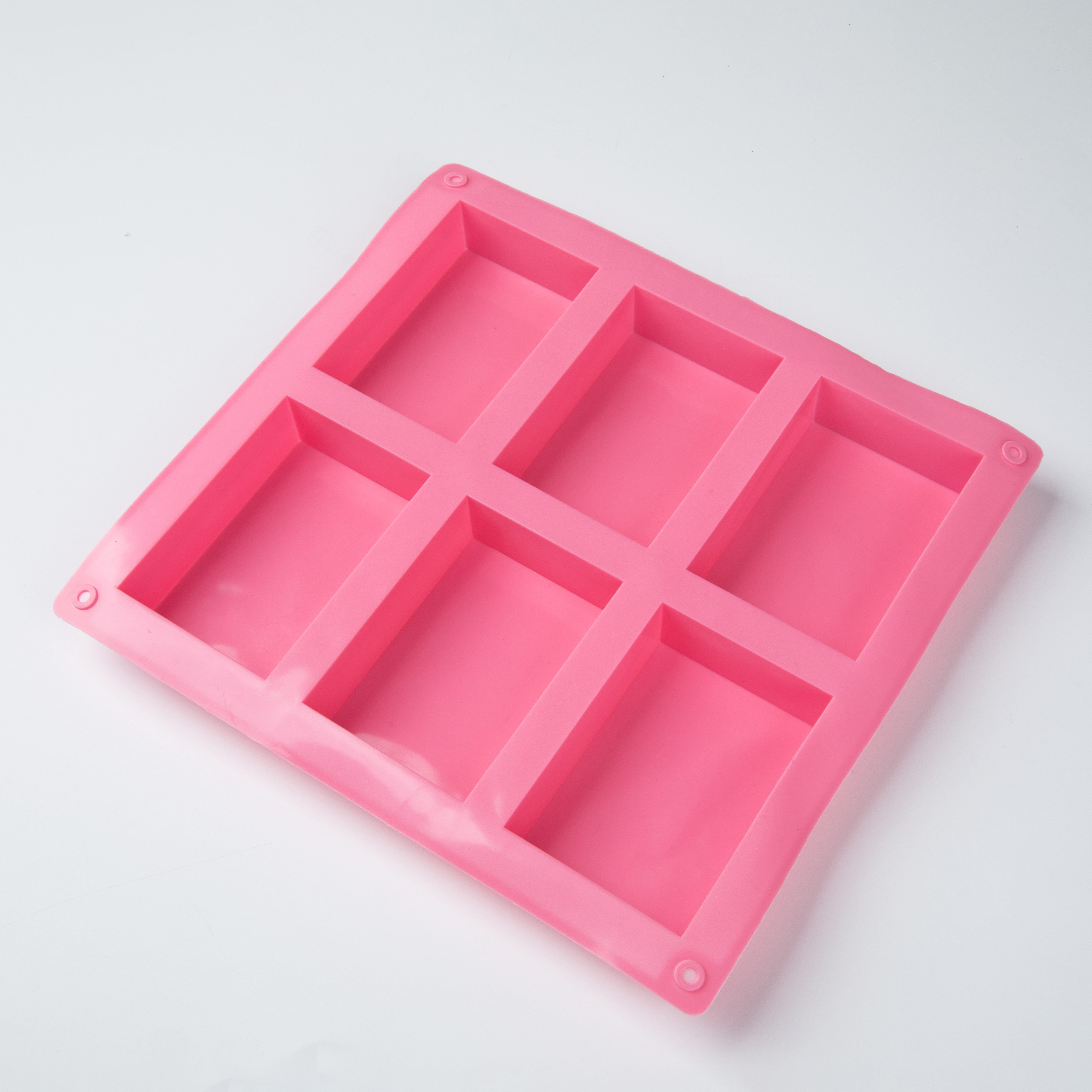 Best-selling new design silicone 6-bar soap mold Cake mold Handmade DIY custom mold for Christmas gifts