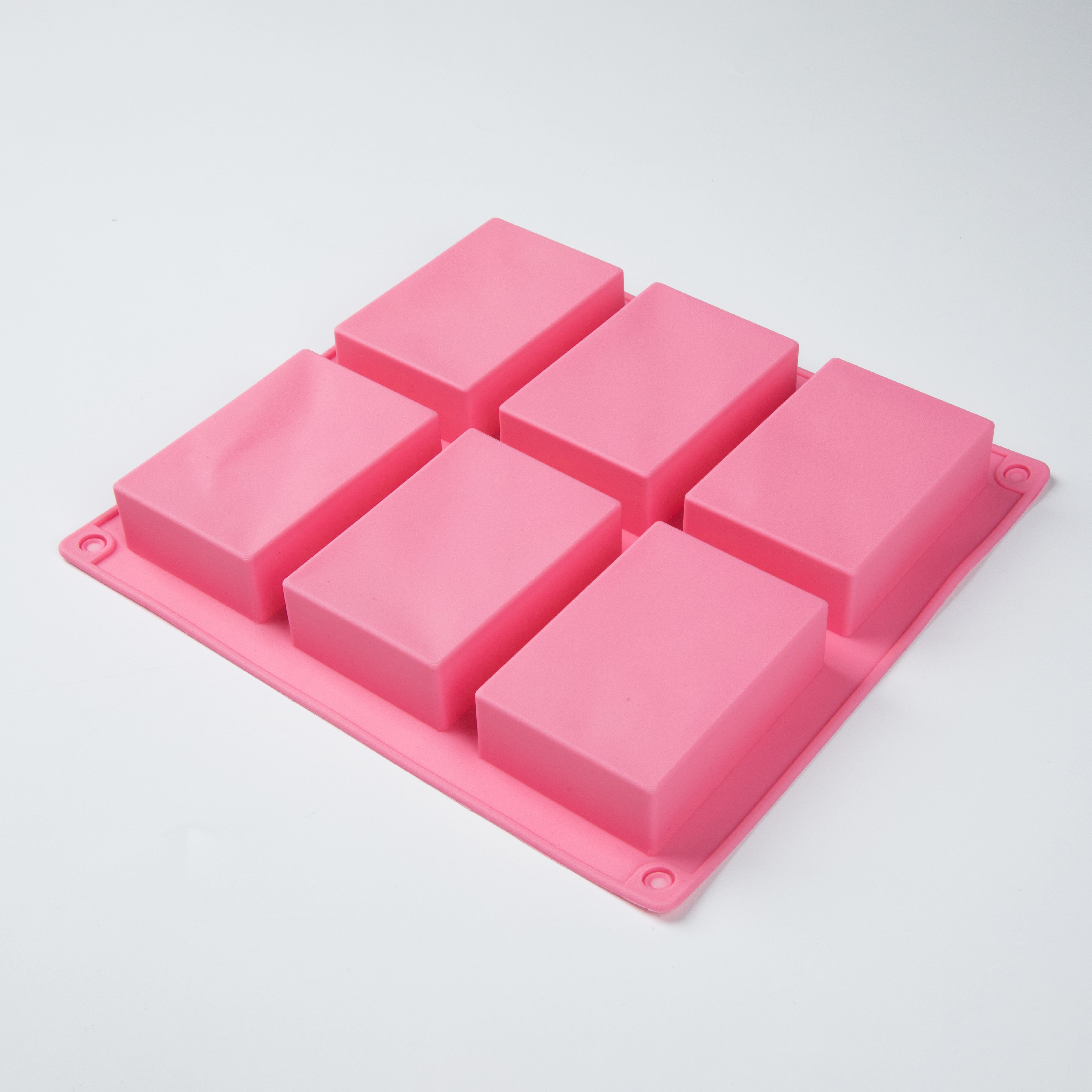 Best-selling new design silicone 6-bar soap mold Cake mold Handmade DIY custom mold for Christmas gifts