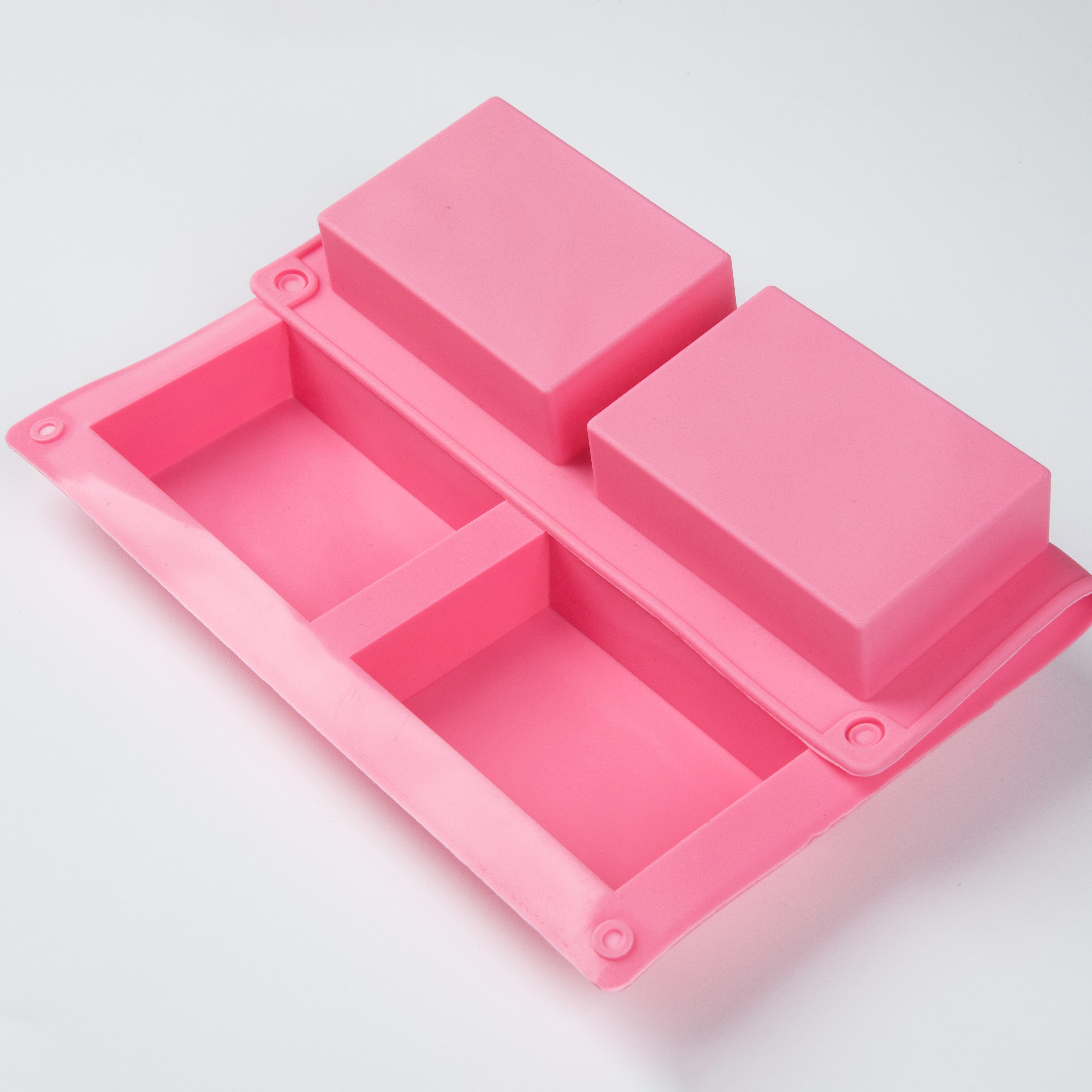 Best-selling new design silicone 6-bar soap mold Cake mold Handmade DIY custom mold for Christmas gifts