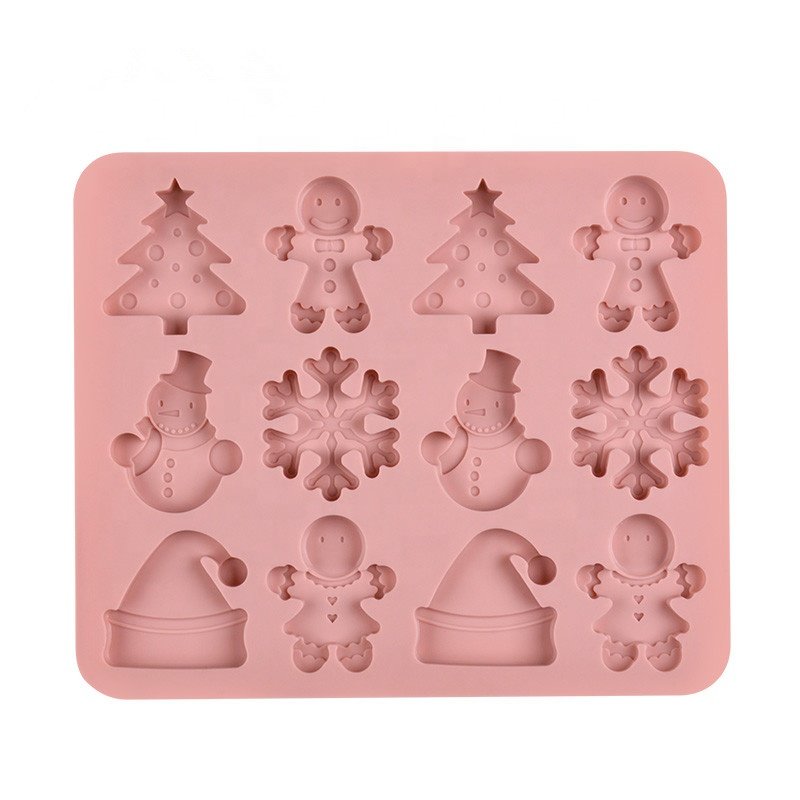 BPA Free Gingerbread Man Shape Silicone Cake Decorating Fondant Molds Christmas Pastry Tools Cake Decorating Supplies