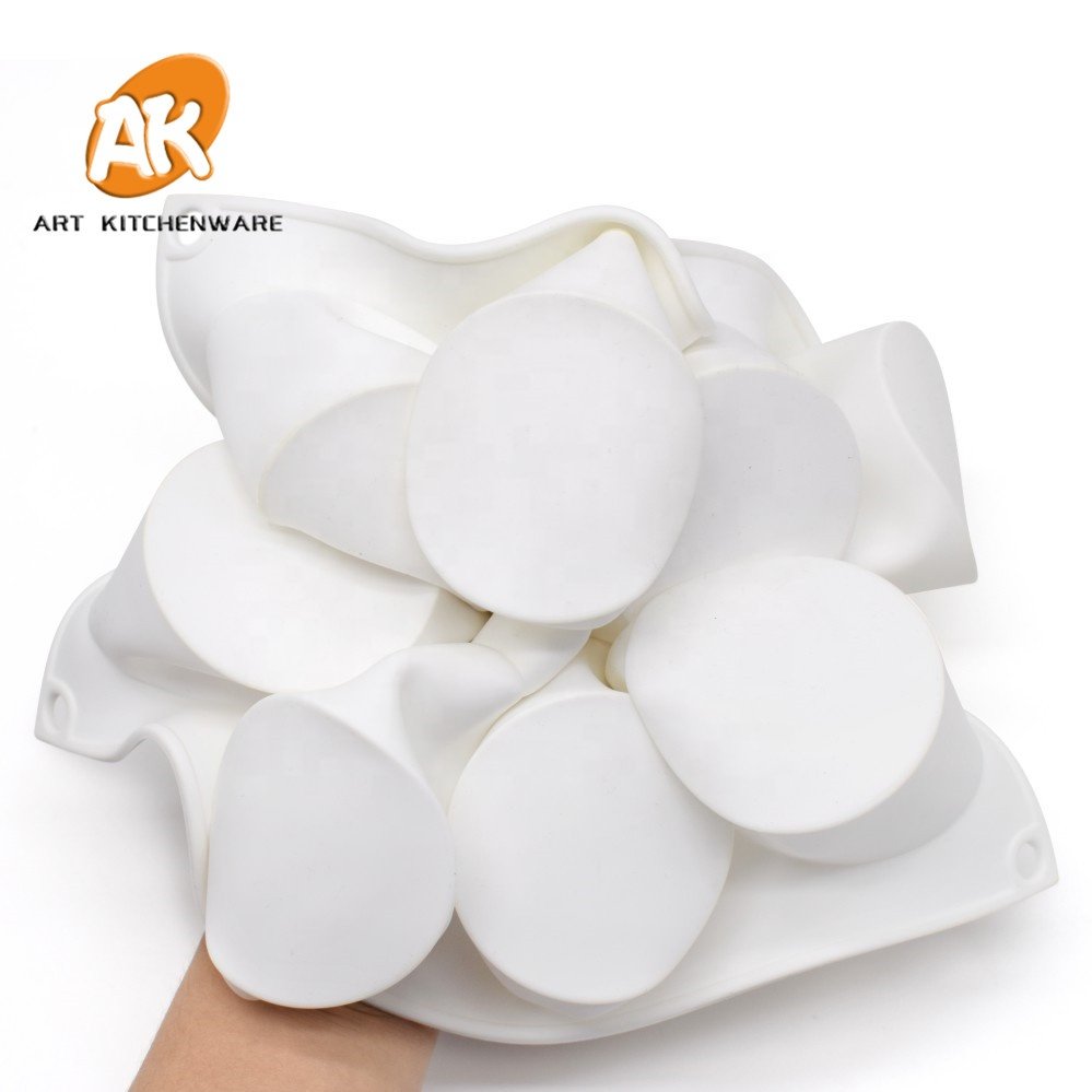 AK 8cavities Cylinder Silicone Mousse Cake Moulds French Dessert Molds for Bakery Kitchenware Pastry Baking Tools MC-58