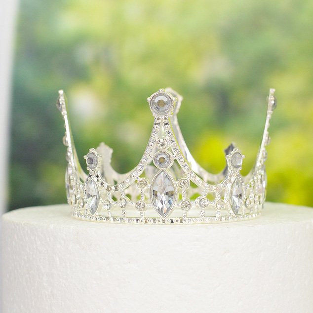 Flower Wedding Birthday Cake Topp Accessories Children Performance Crown Girls Crown Silver Gold Pearl Light Luxury Mini Crown