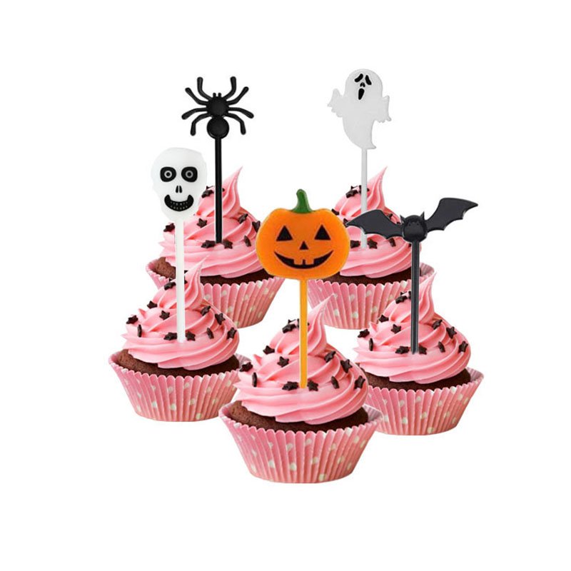 Cake decorations Halloween themed plastic fruit inserts cupcakes Plug-in cake decorations party supplies for party decorations