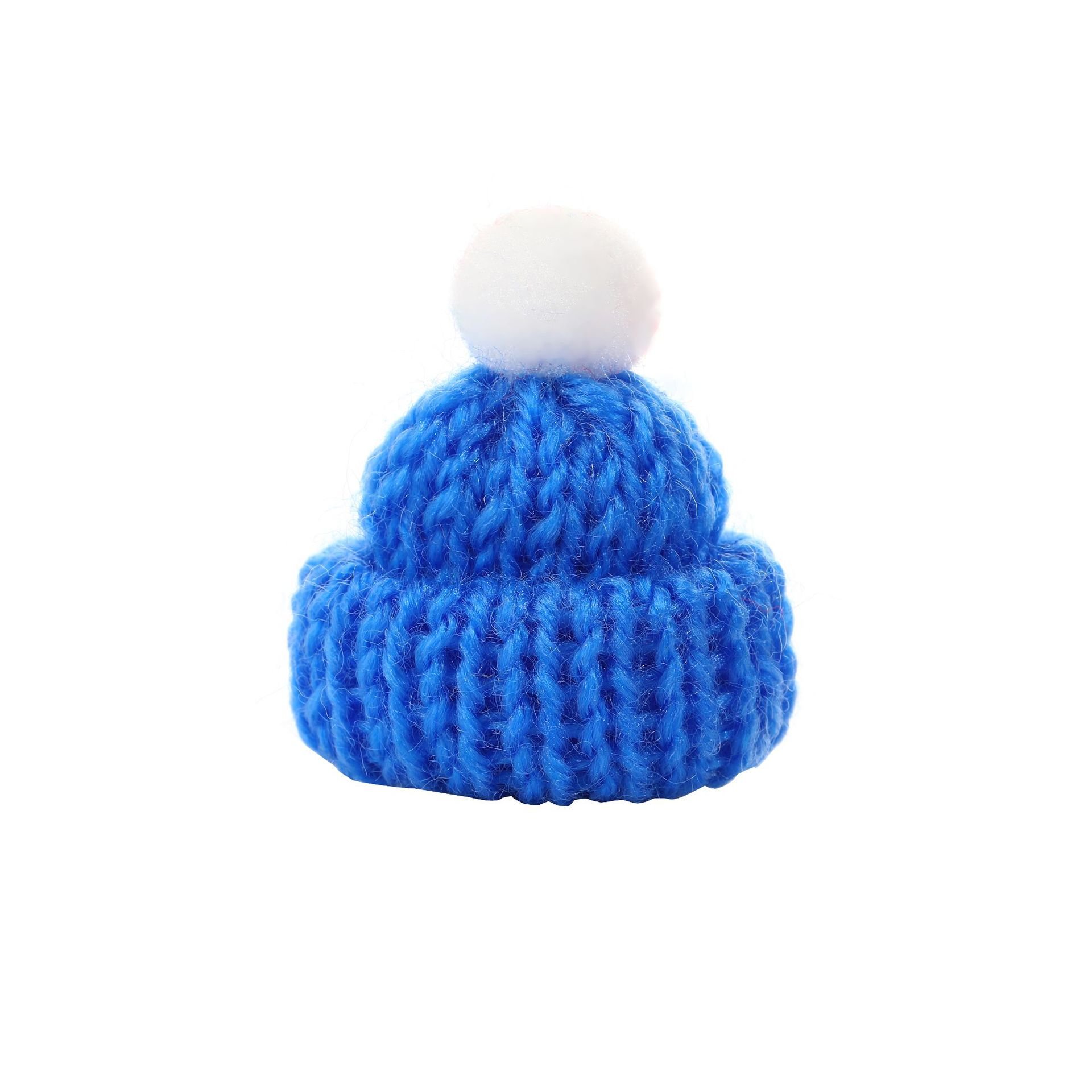 Wholesale Multi Color Mini Knitting Hats Doll Hat DIY Craft Knitting Decoration Christmas Hat Accessories
