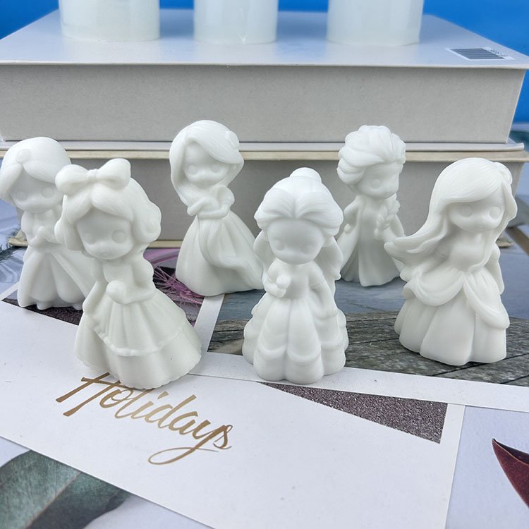 YS Fairy Tale Princess Portrait Candle Silicone Mold Sleeping Girl Soap Resin Plaster Mold Chocolate Making Tool Home Decor Gift