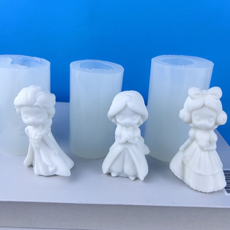 YS Fairy Tale Princess Portrait Candle Silicone Mold Sleeping Girl Soap Resin Plaster Mold Chocolate Making Tool Home Decor Gift