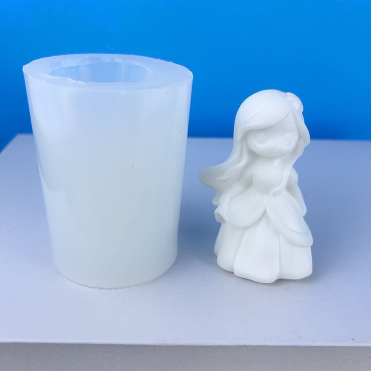 YS Fairy Tale Princess Portrait Candle Silicone Mold Sleeping Girl Soap Resin Plaster Mold Chocolate Making Tool Home Decor Gift