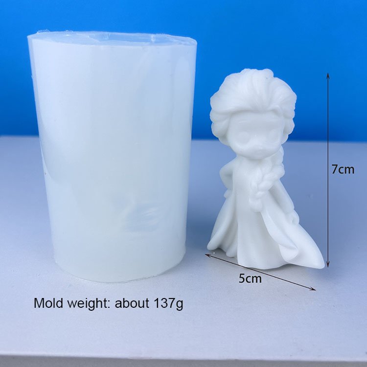YS Fairy Tale Princess Portrait Candle Silicone Mold Sleeping Girl Soap Resin Plaster Mold Chocolate Making Tool Home Decor Gift