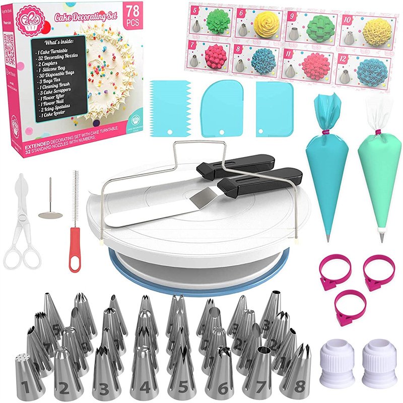 Cake Tools Decorating Supplies Kits Decorative Molde Mold Pastel Pastry Silicon Plastic Stand Set for Wedding