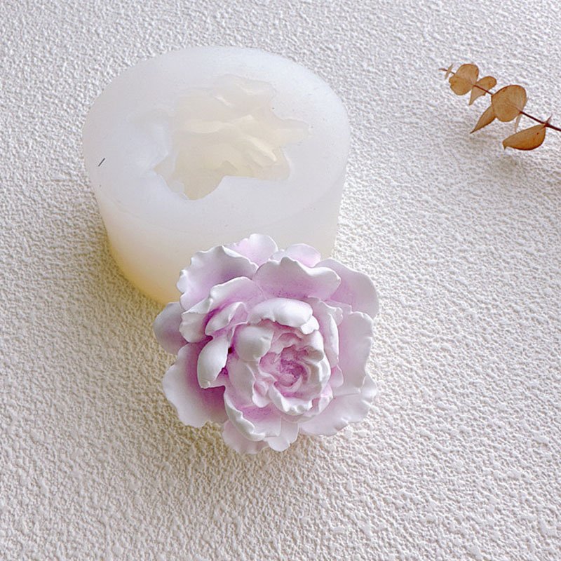 3D Lotus Flower Shape Non-Stick Fondant Cake Decorating Jasmine Rose Silicone Molds Aromatherapy Candle Molds for Cake Tools
