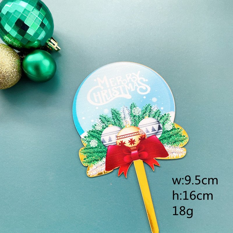 New Arrivals Christmas Acrylic Cake Topper Cake Decorating Supply Cake Accessories Xmas Tree Happy New Year Topper for baking