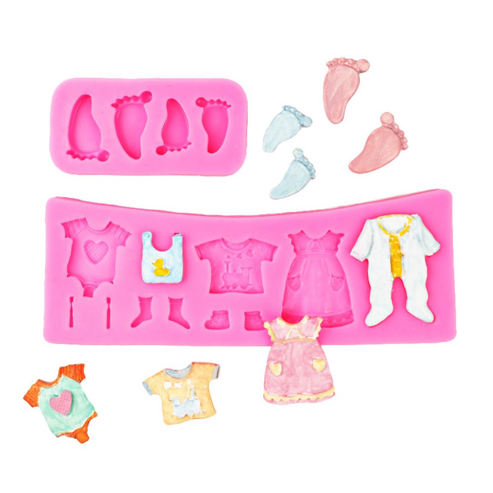 Baby series silicone mold creative baked cake decoration chocolate dry pace fondant production props