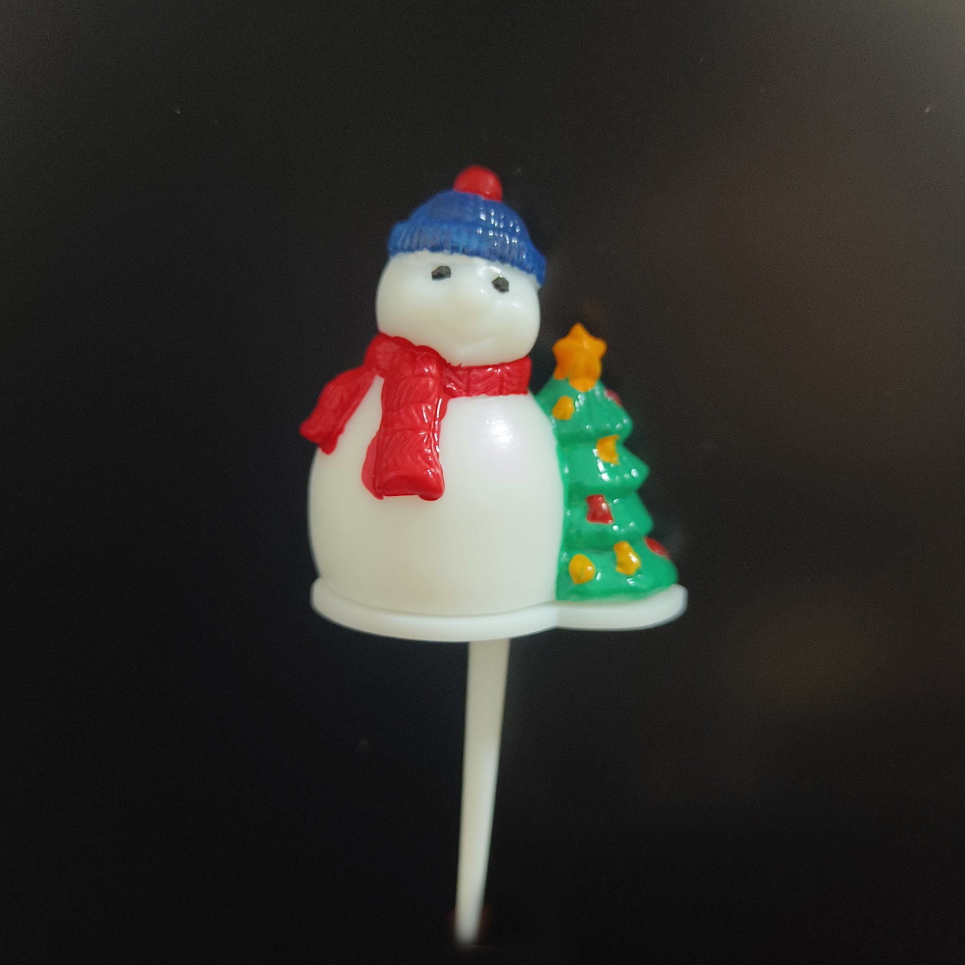 LED shinning Christmas Cake Decoration Plastic Snowman Cake Topper 2024 New Christmas Cake Decorating Supplies