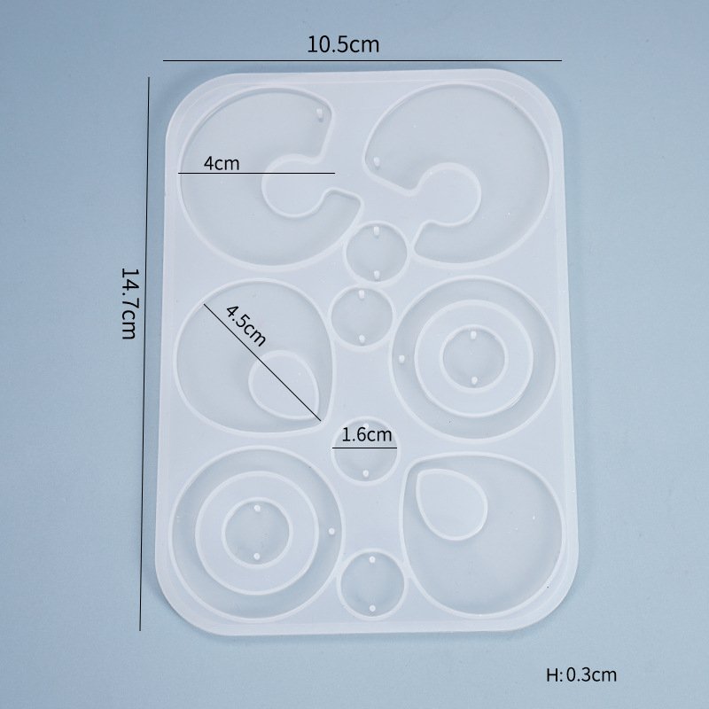 INTODIY Crystal Drop Mold Pendant Earrings Homemade Jewelry Ornaments Irregular Silicone Mold