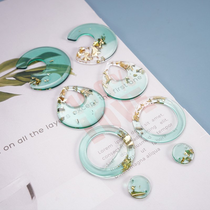 INTODIY Crystal Drop Mold Pendant Earrings Homemade Jewelry Ornaments Irregular Silicone Mold