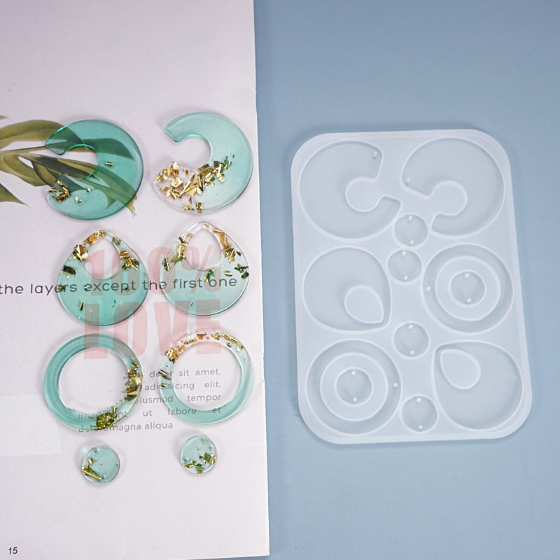 INTODIY Crystal Drop Mold Pendant Earrings Homemade Jewelry Ornaments Irregular Silicone Mold