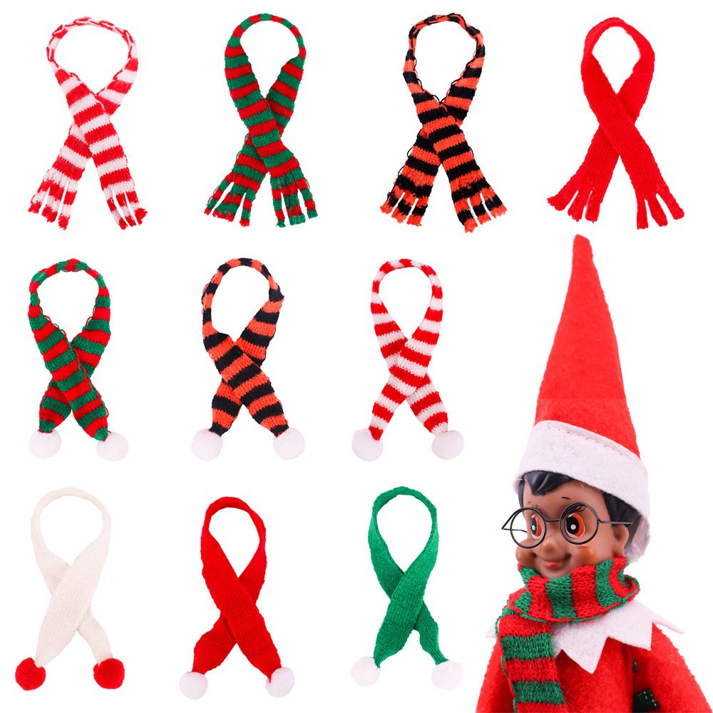 Mini Christmas Santa Claus Hat Mini Christmas Scarf And Mini Red Santa Hats And Scarves For Christmas Silverware Holders
