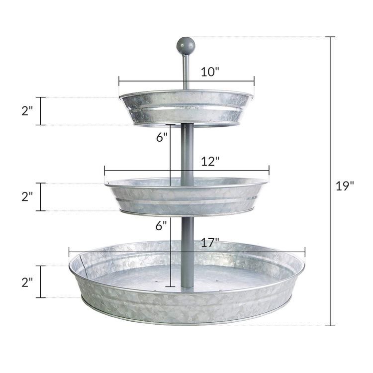 Galvanized Metal Cake Stand for Decorative Cake Decoration for Christmas Parties New Year Birthdays Father's Day Celebrations
