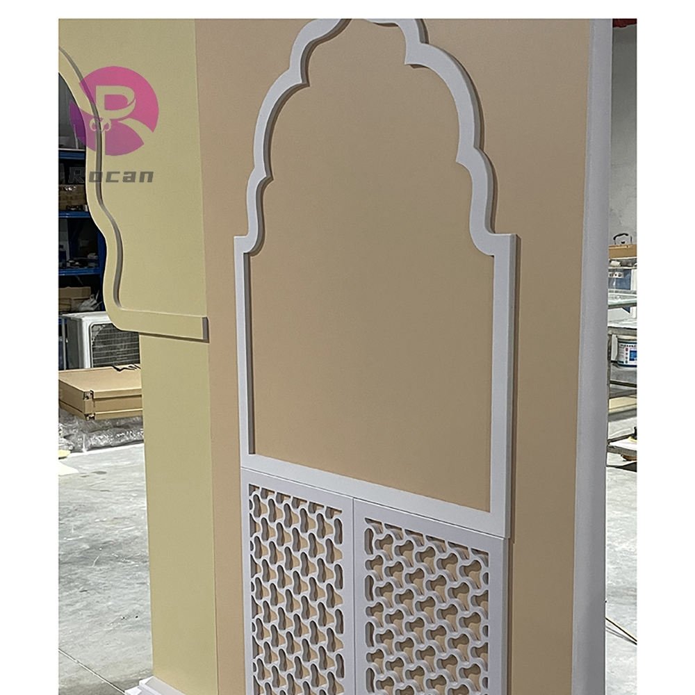 Gold Backdrop Stand Arch Display Rack White Acrylic Backdrop for Wedding Events Stage other party decorations Supplies