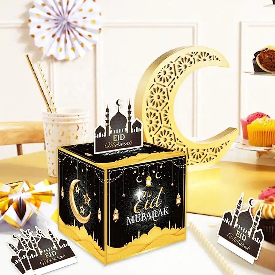 Eid Money Box Eid Money Clip Funny Surprise Unique Cake Decor Box Ramadan Money Gift Greeting Card Cash Party Favor Supplies